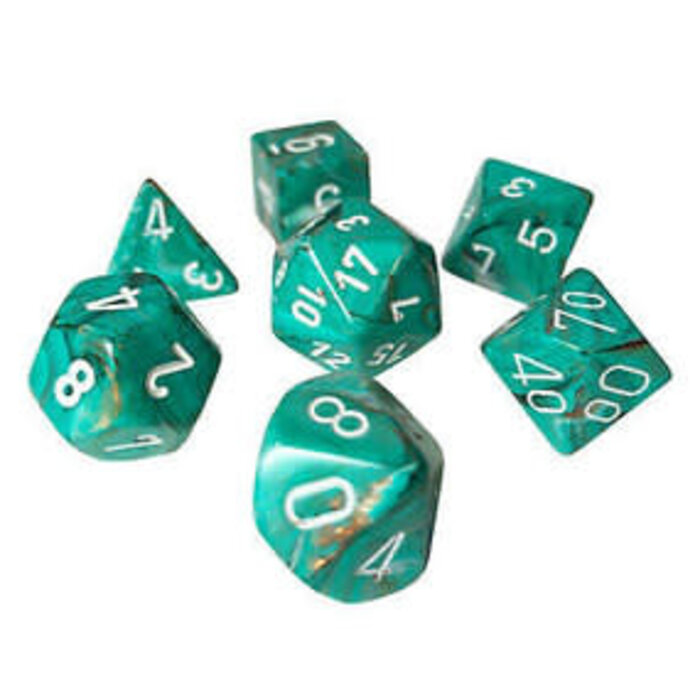 Chessex 7-Piece RPG Dice Set: Marble (Assorted Colours)