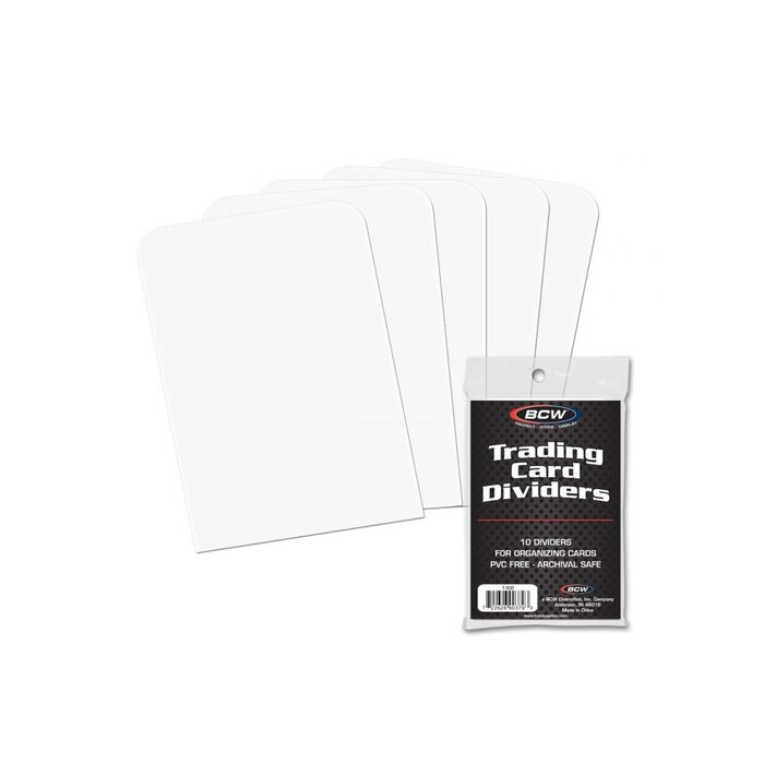 BCW Supplies Card Dividers - White - Tall - 10/pk