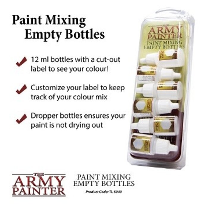 The Army Painter Miniature & Model Tools: Empty Mixing Bottles