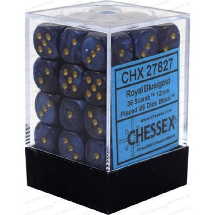 Chessex 36d6 Dice Block (12mm): Scarab (Assorted Colours)