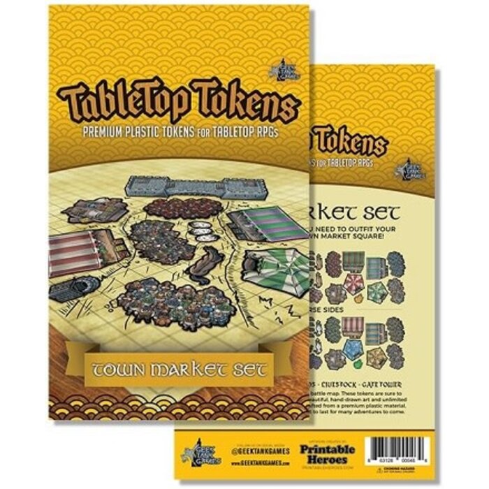 Geek Tank Games Tabletop Tokens: Town Market Set
