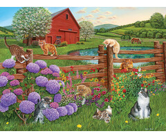 Cobble Hill Puzzles 275 pcs - Farm Cats (Easy Handling)
