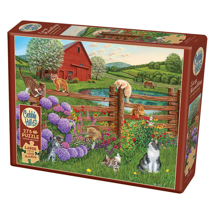 Cobble Hill Puzzles 275 pcs - Farm Cats (Easy Handling)