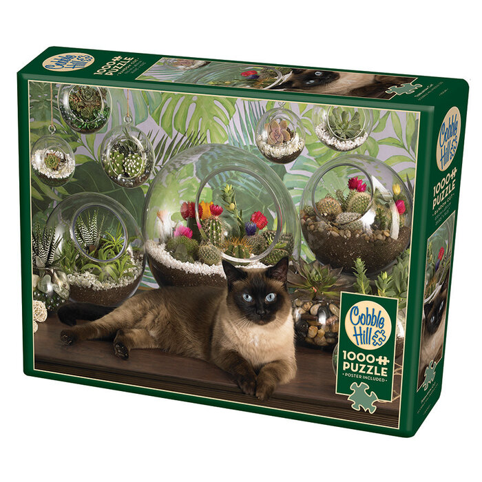 Cobble Hill Puzzles 1000 pcs - Terrarium Cat