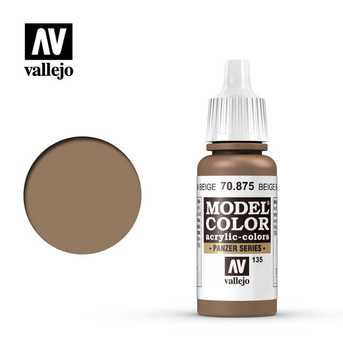 Vallejo Vallejo Model Color Acrylic Paint Beige Brown 17mL