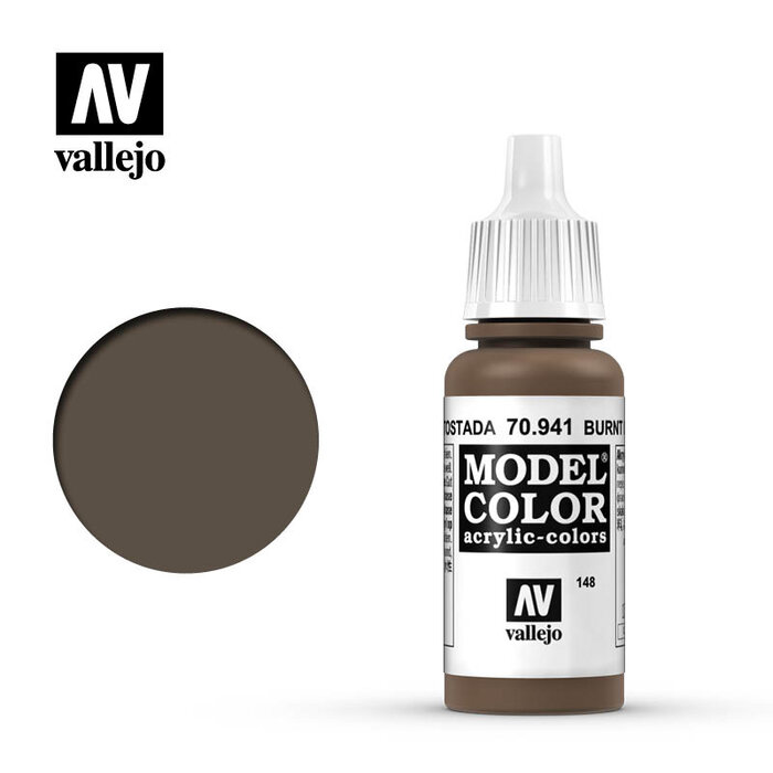 Vallejo Vallejo Model Color Acrylic Paint Burnt Umber 17mL