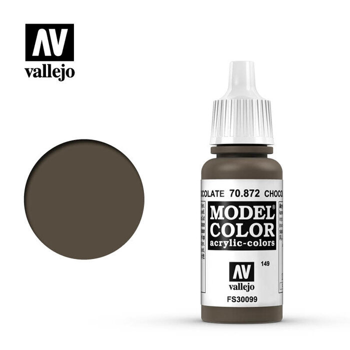 Vallejo Vallejo Model Color Acrylic Paint Chocolate Brown 17mL