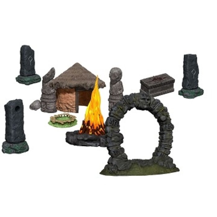 Wizkids/NECA LLC Jungle Shrine Miniature Terrain Collection