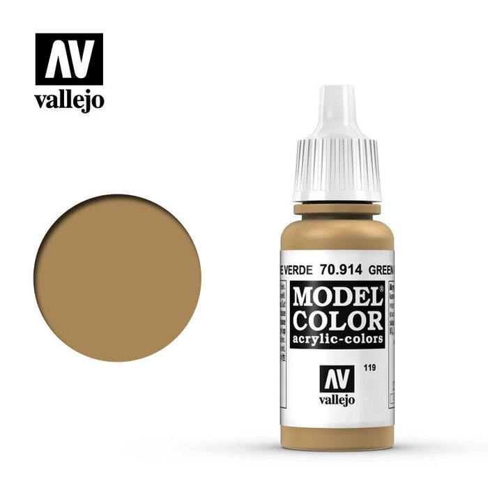 Vallejo Vallejo Model Color Acrylic Paint Green Ochre 17mL