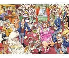 Jumbo Puzzles 1000 pcs - WASGIJ: Original - Catching Wedding Fever