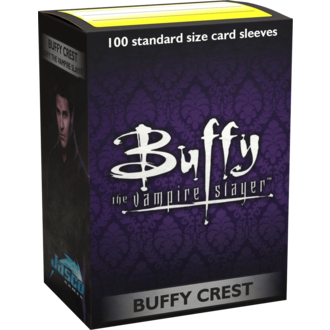 Arcane Tinmen Sleeves - 67x91mm Dragon Shield w/Deck Box - Limited Edition Matte Art: Buffy the Vampire Slayer Crest (Standard CCG) Arcane Tinmen Sleeves - 67x91mm Dragon Shield w/Deck Box - Limited Edition Matte Art: Buffy the Vampire Slayer Crest (Standard CCG)