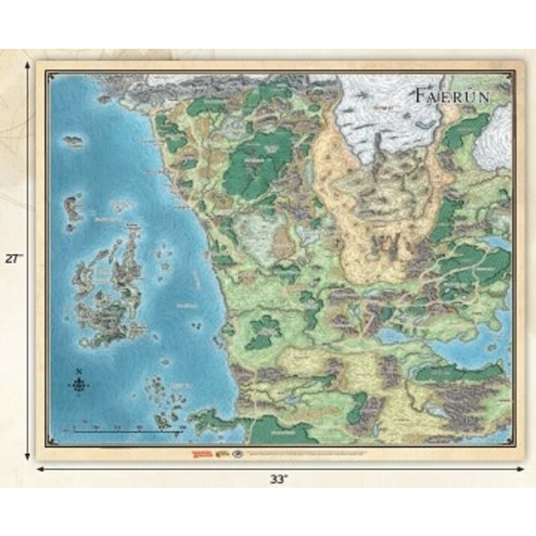 Dungeons And Dragons 5e Sword Coast Adventurers Guide Faerun Map 