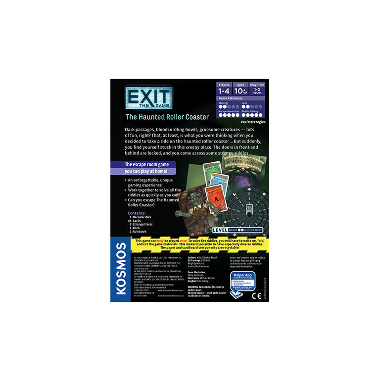 EXIT The Haunted Roller Coaster Boardgames.ca