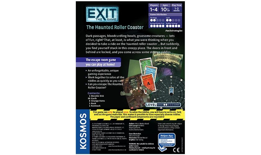 EXIT The Haunted Roller Coaster Boardgames.ca