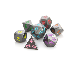 Die Hard Dice 7-Piece Metal RPG Dice Set: Gunmetal Collection