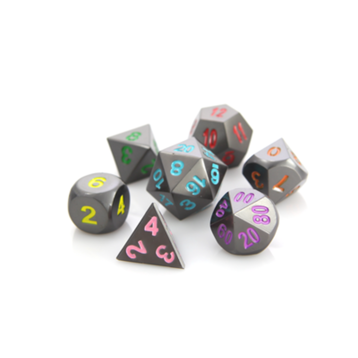 Die Hard Dice 7-Piece Metal RPG Dice Set: Gunmetal Collection