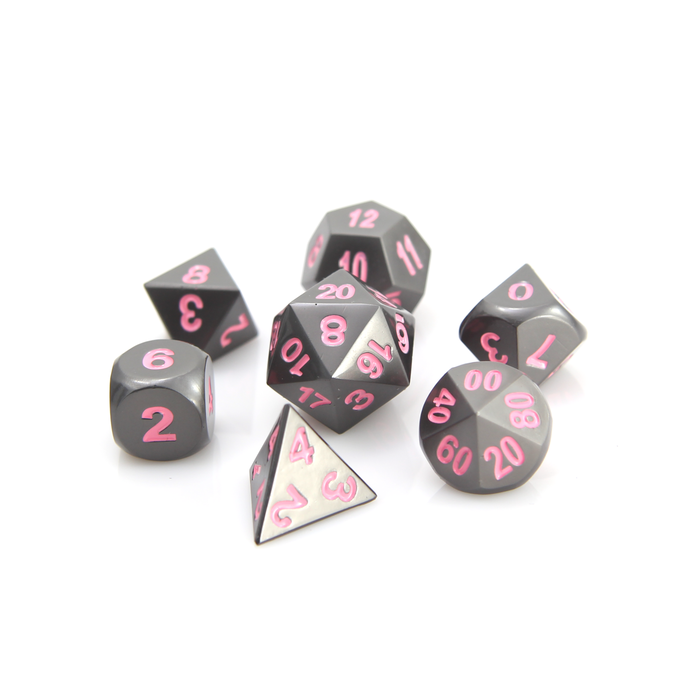 Die Hard Dice 7-Piece Metal RPG Dice Set: Gunmetal Collection