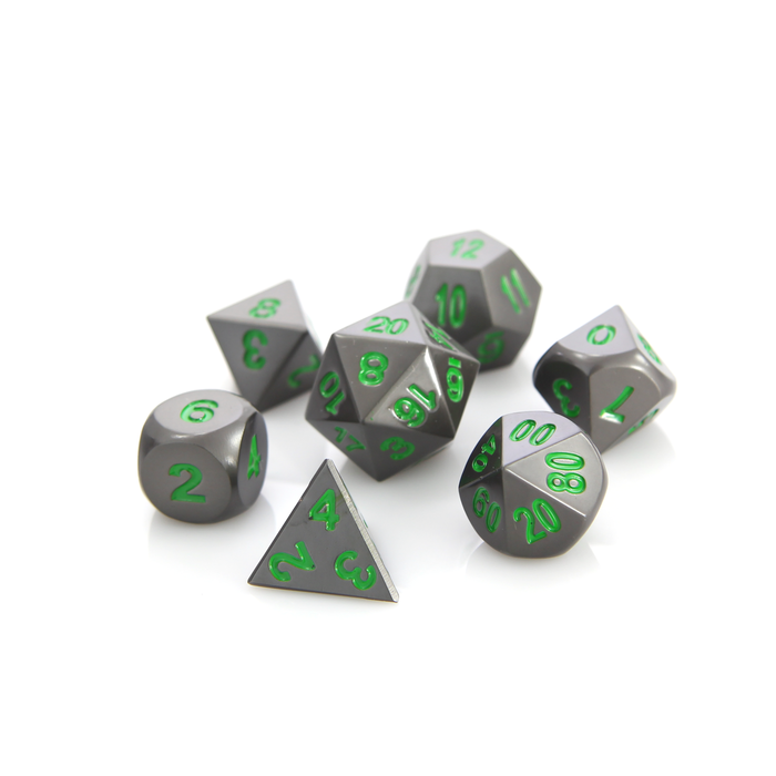 Die Hard Dice 7-Piece Metal RPG Dice Set: Gunmetal Collection