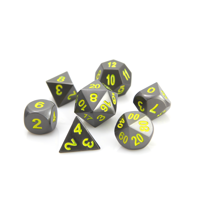 Die Hard Dice 7-Piece Metal RPG Dice Set: Gunmetal Collection