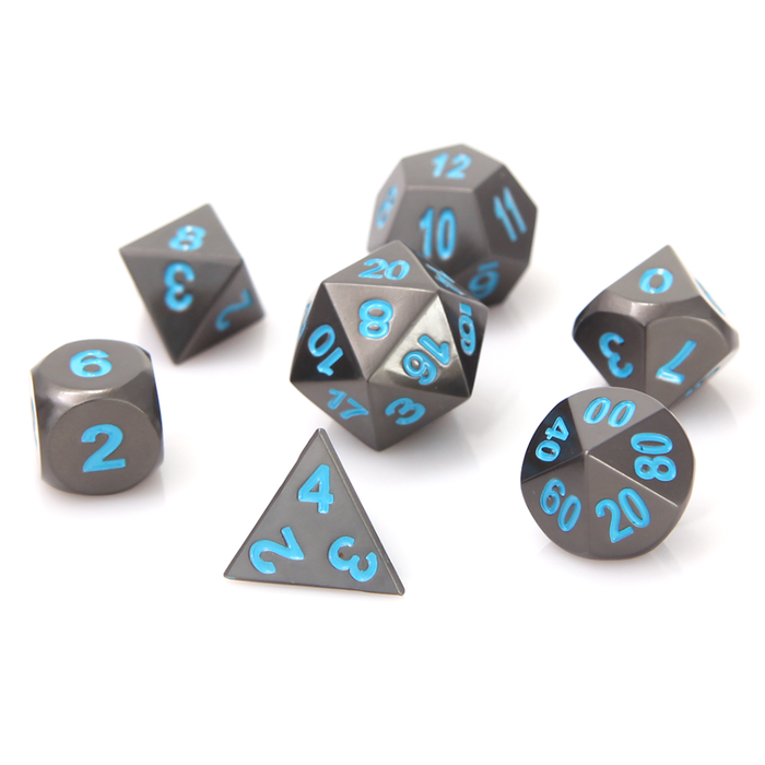 Die Hard Dice 7-Piece Metal RPG Dice Set: Gunmetal Collection