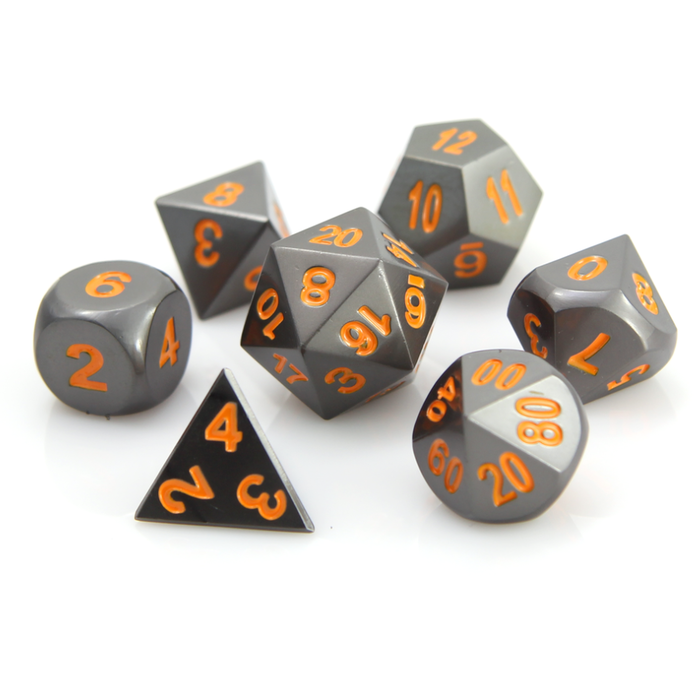 Die Hard Dice 7-Piece Metal RPG Dice Set: Gunmetal Collection