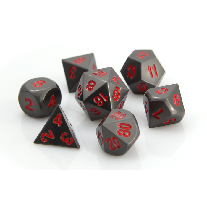 Die Hard Dice 7-Piece Metal RPG Dice Set: Gunmetal Collection