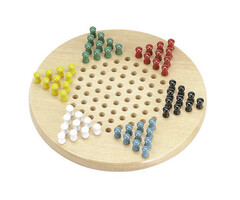CHH Wooden Chinese Checkers 11" Board (w/ Pegs)