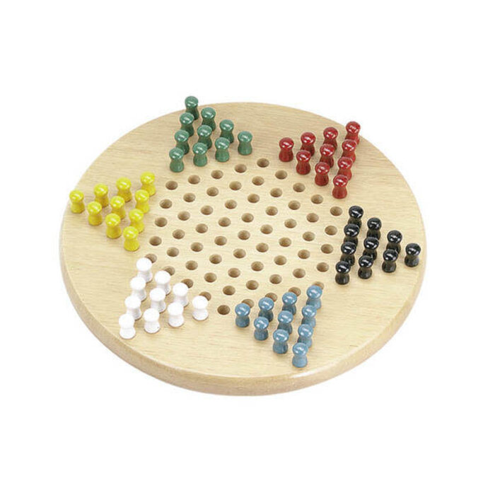 CHH Wooden Chinese Checkers 11" Board (w/ Pegs)
