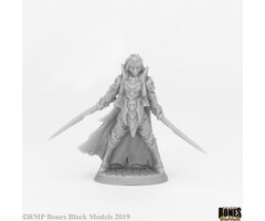 Reaper Miniatures Bones Black: Dark Elf Elite Captain