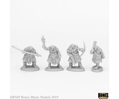 Reaper Miniatures Bones Black: Black Bear Tribe Cavemen (4)