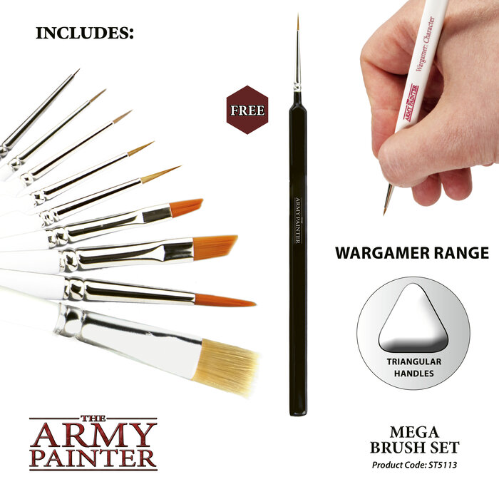 The Army Painter Brush - Wargamer Series: Mega Brush Set