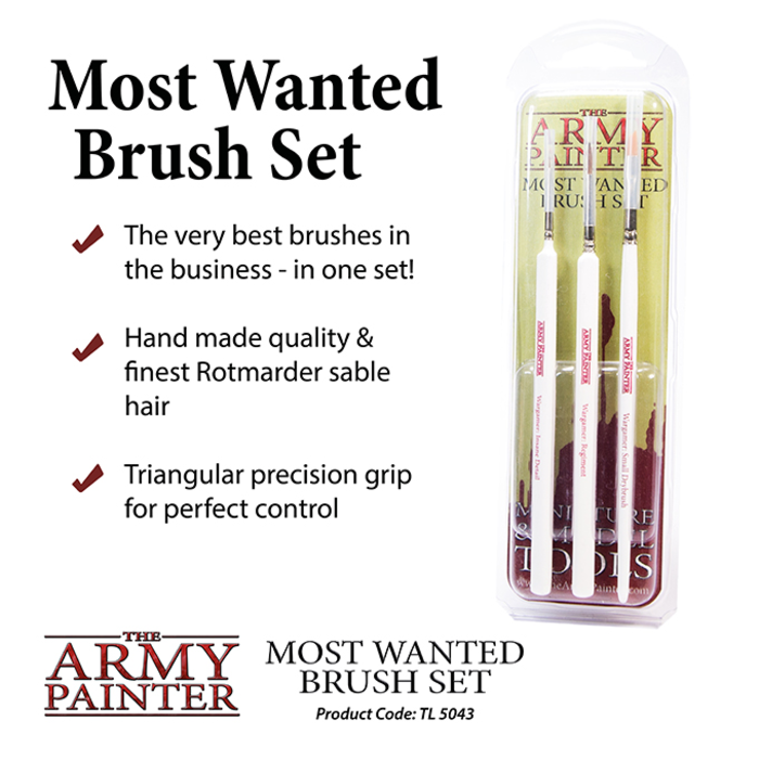 The Army Painter Brush - Wargamer Series: Most Wanted Brush Set