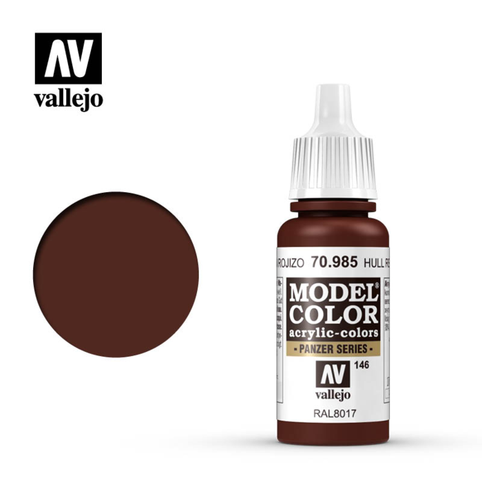 Vallejo Vallejo Model Color Acrylic Paint Hull Red 17mL