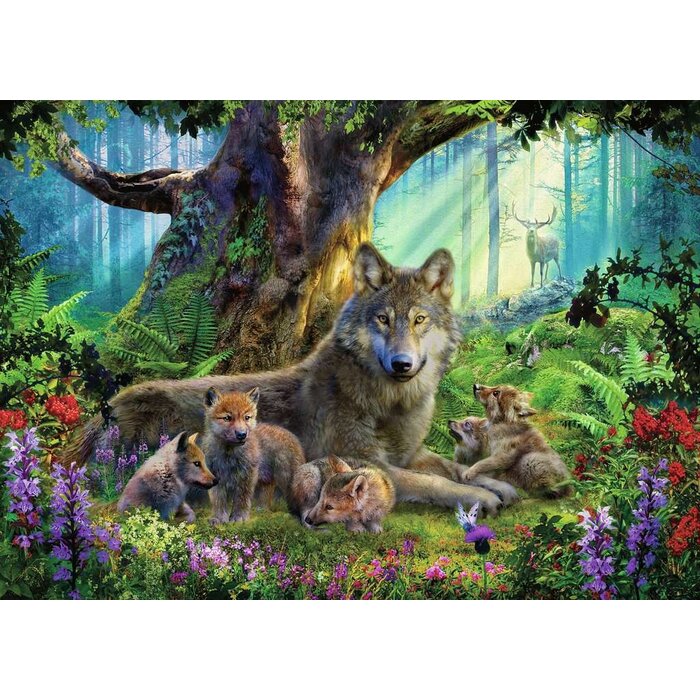 Ravensburger 1000 pcs - Wolves in the Forest