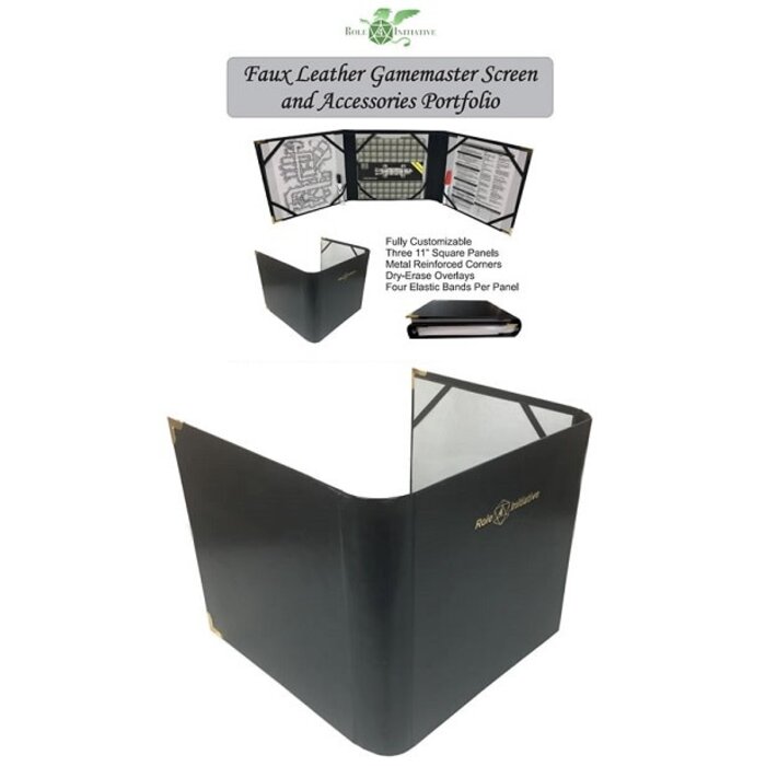 Roll 4 Initiative GM Screen & Accessories Portfolio - Faux Leather