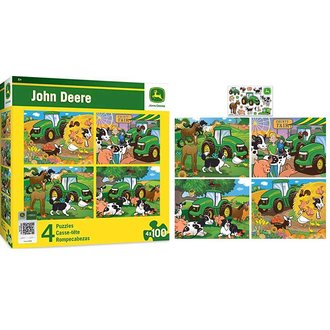 John Deere 100 pcs - John Deere 4-Pack Puzzle