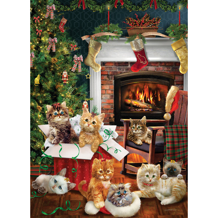 Cobble Hill Puzzles 1000 pcs - Christmas Kittens