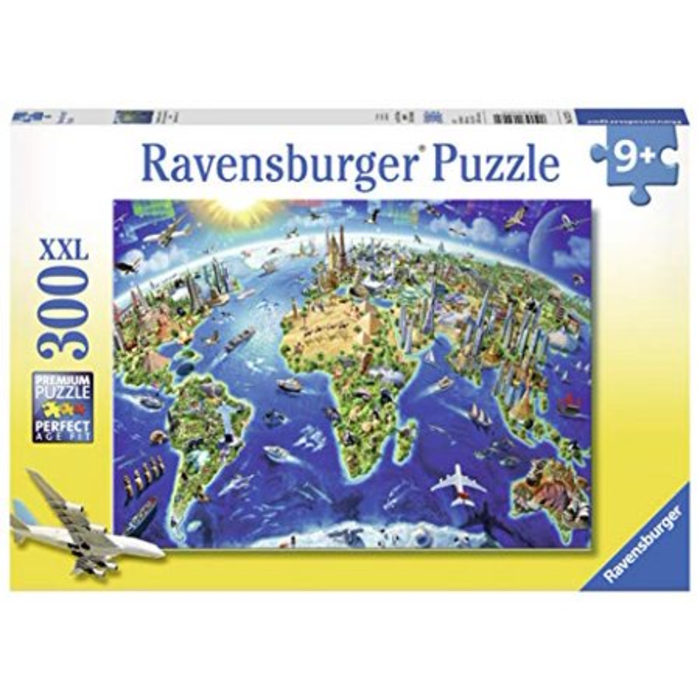 Ravensburger 300 pcs - World Landmarks Map (XXL)