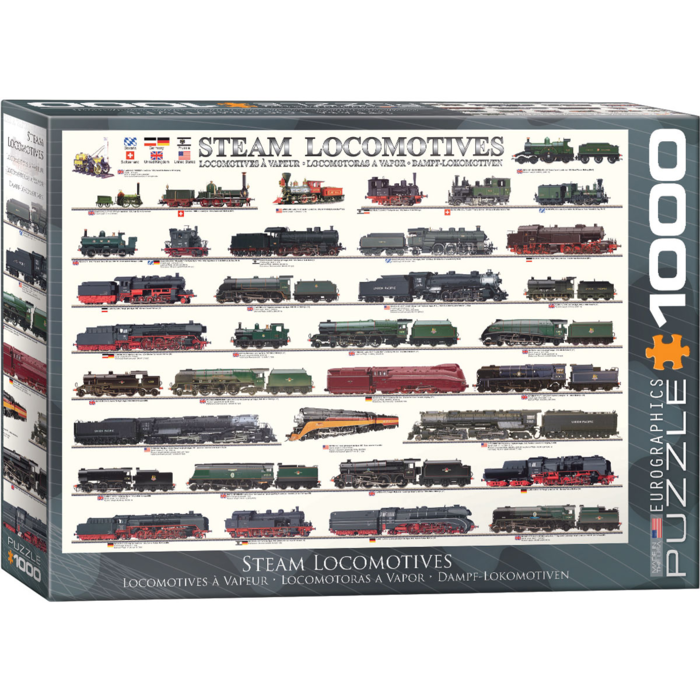 Eurographics 1000 pcs - Steam Locomotives