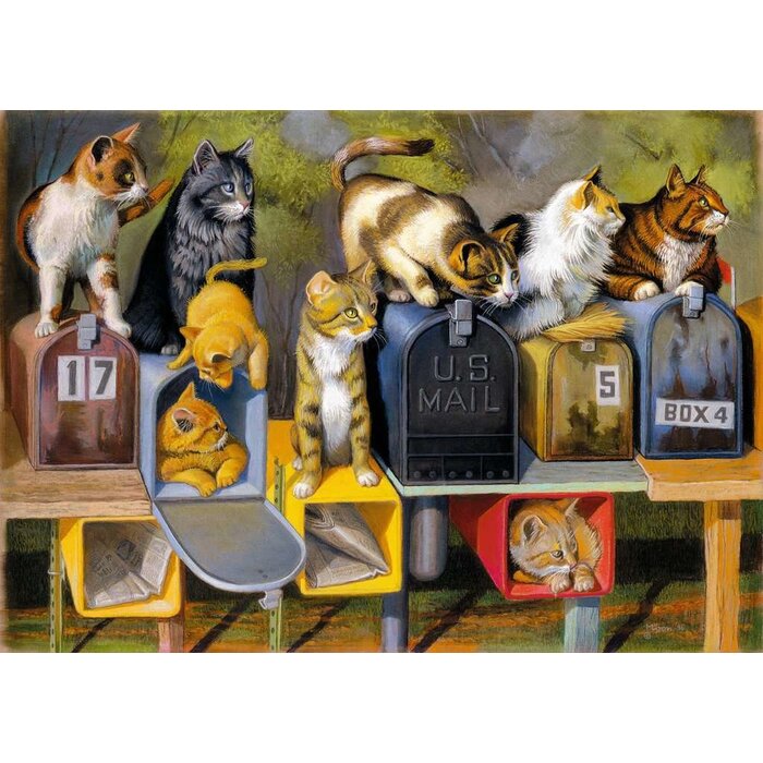 Ravensburger 300 pcs - Cat's Got Mail (Large Piece Format)