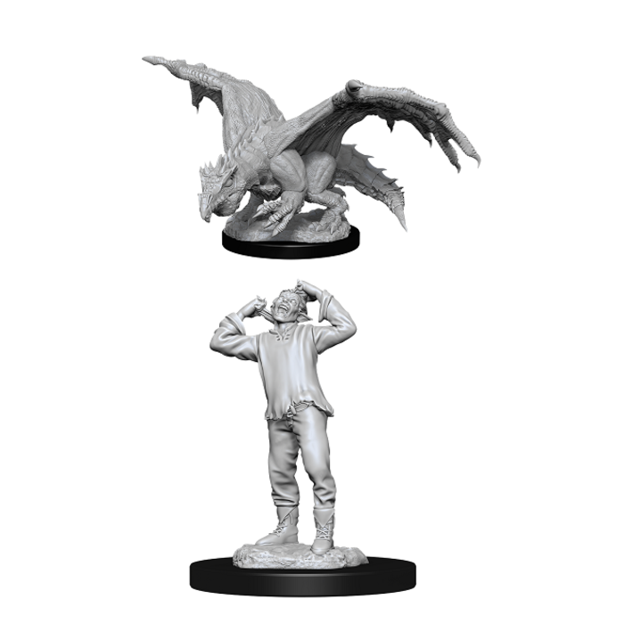 Wizkids/NECA LLC Nolzur's Marvelous Miniatures: Green Dragon Wyrmling & Afflicted Elf