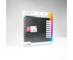 GameGenic 12-Pocket Pages - 10/pk - Sideloading - Black