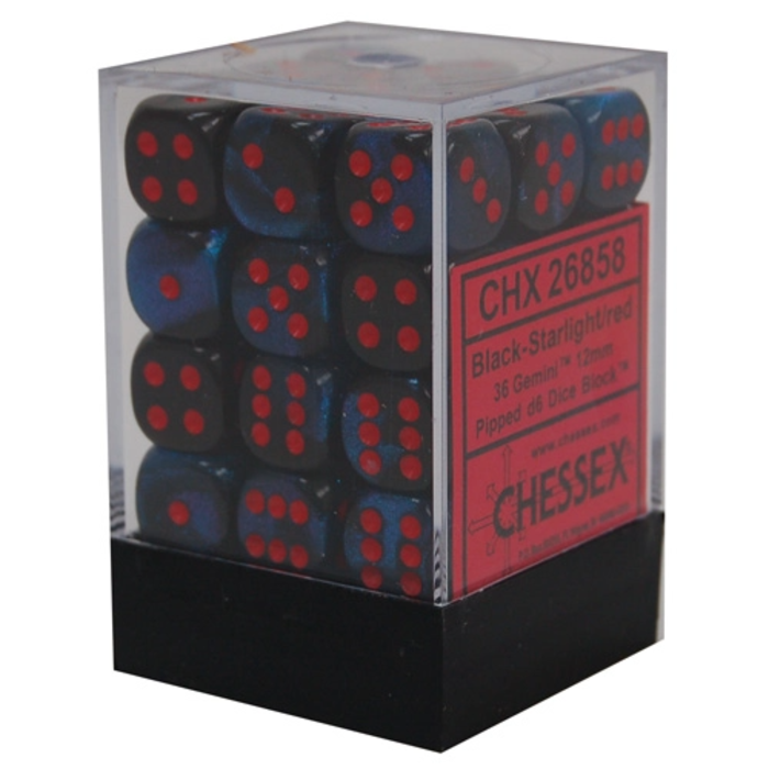 Chessex 36-Piece 12mm Dice Block: Gemini (Assorted Colours)