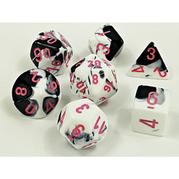 Chessex Lab Dice (Assorted Colours) Nebula Black-White/Pink