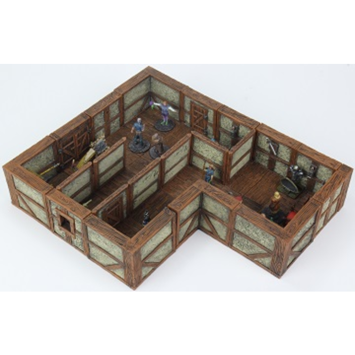 Wizkids/NECA LLC Warlock Tiles: Town & Village 2 - Full Height Plaster Walls Expansion