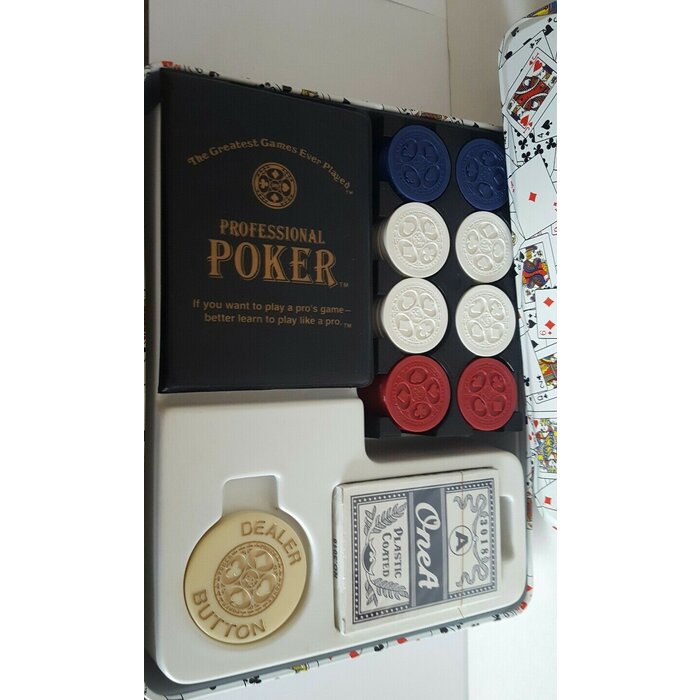 Jax Ltd. Professional Poker Game Set in White Tin