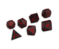 Misc Supplies 7-Piece RPG Dice Set Dragons of the Red Moon