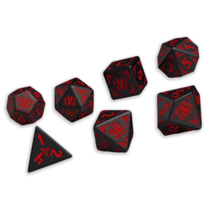 Misc Supplies 7-Piece RPG Dice Set Dragons of the Red Moon