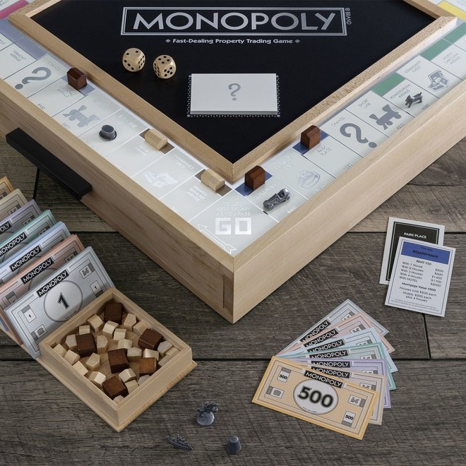 Scrabble Luxe Maple Edition Meuble rotatif en bois massif