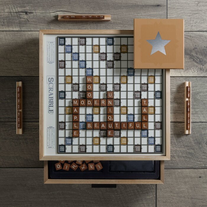 Winning Solutions Scrabble Maple Luxe Edition